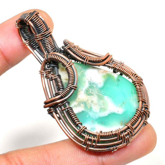Seraphine’s Essence – Turquoise & Copper Pendant