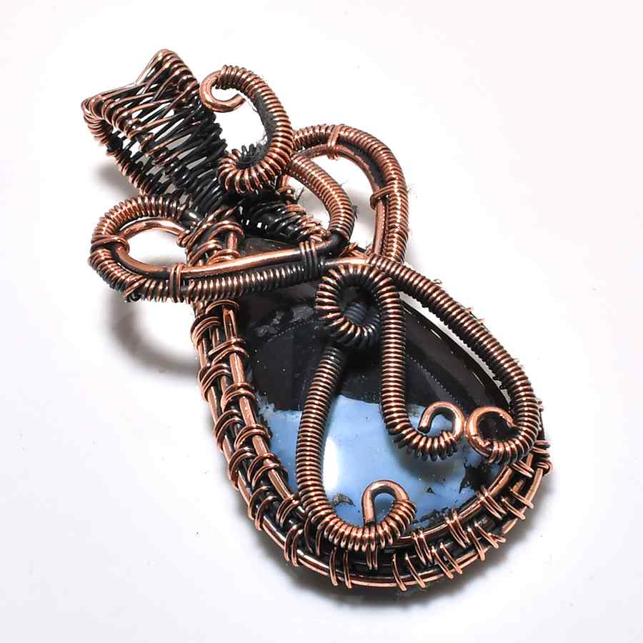 Gaia’s Embrace – Natural Stone Copper Pendant