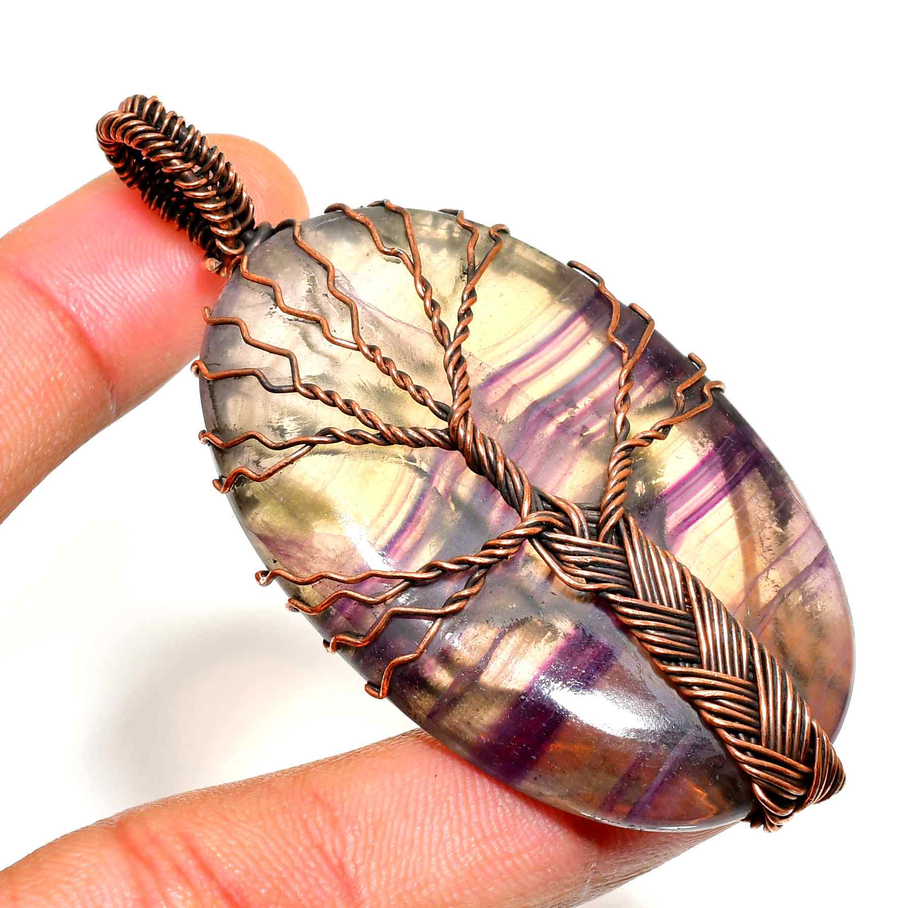 Serenity Grove – Amethyst Copper Tree Pendant
