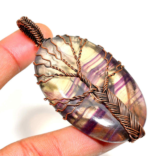 Serenity Grove – Amethyst Copper Tree Pendant