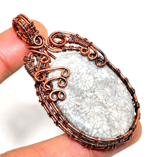 Soul Seeker – Copper-Wrapped Natural Stone Pendant