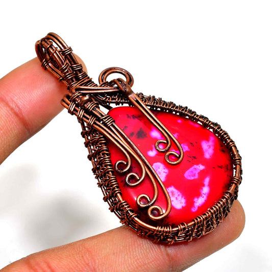 Ember Root – Red Jasper Copper Pendant