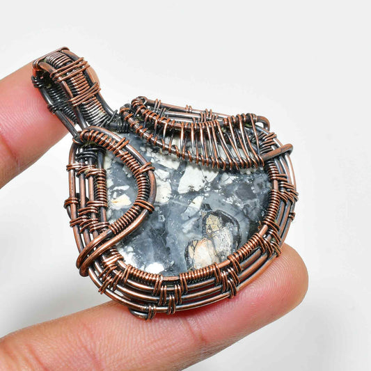 Celestial Harmony – Black Tourmaline Copper Pendant