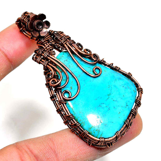 Tranquil Tide – Turquoise Copper Pendant