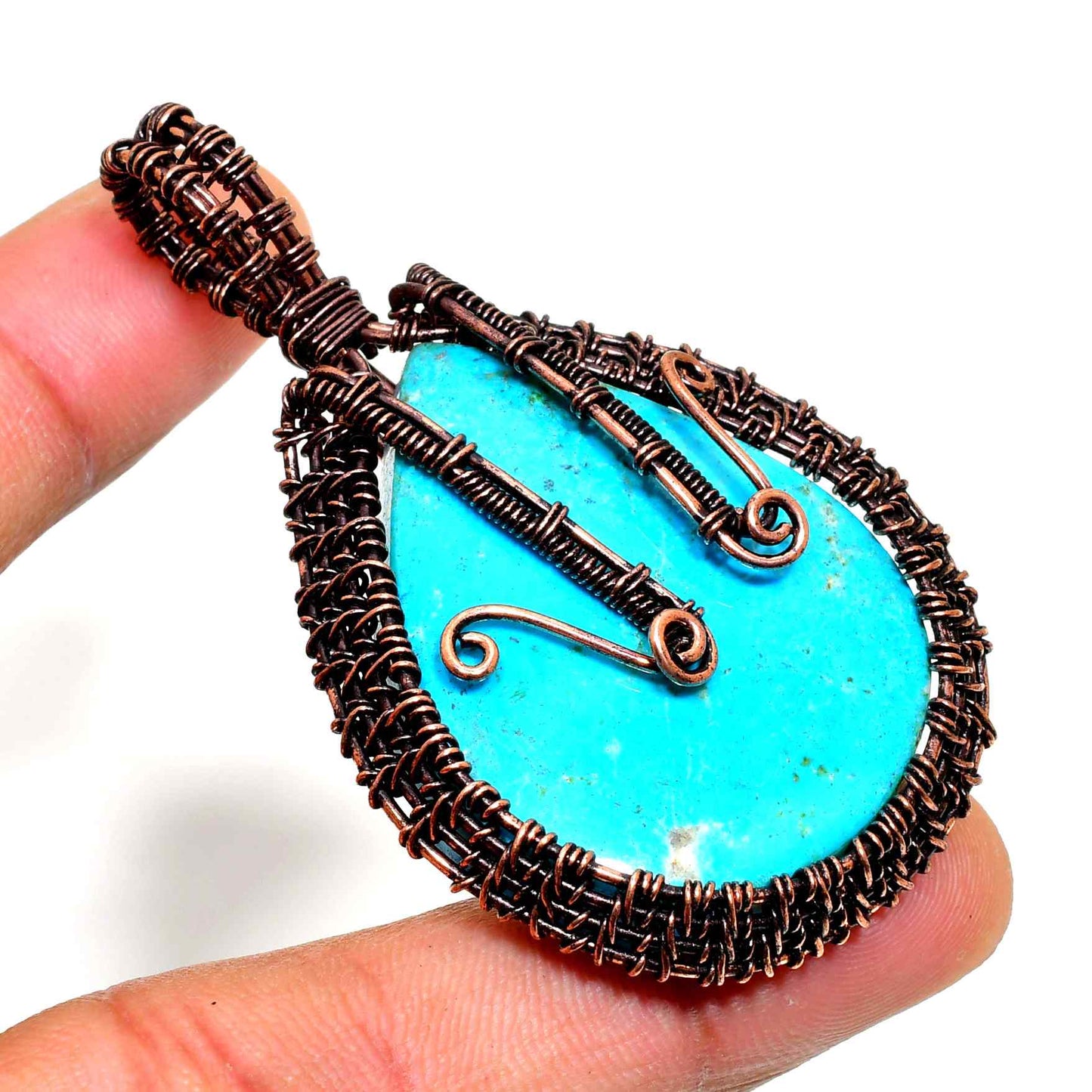 Bohemian Serenity – Turquoise Copper Pendant