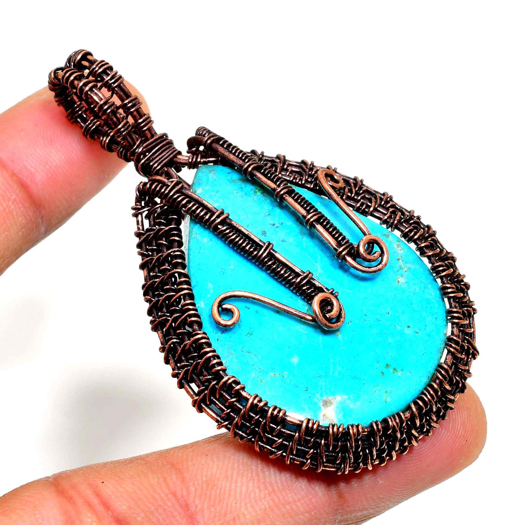 Bohemian Serenity – Turquoise Copper Pendant