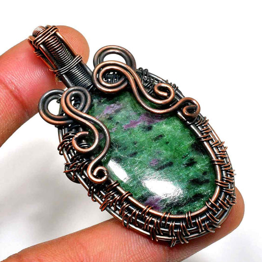 Gaia’s Embrace – Wire-Wrapped Gemstone Pendant