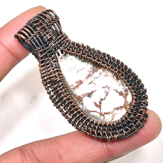 Earth Whisper – Hand-Wrapped Marble Pendant