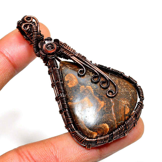 Earth’s Embrace – Jasper & Copper Pendant