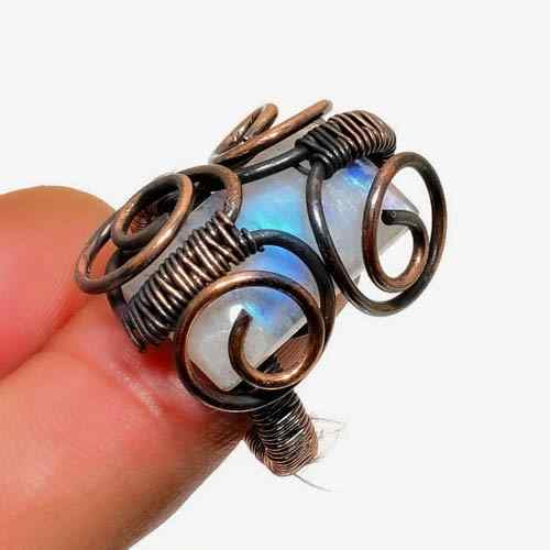 Moonlit Dreams – Opal & Antique Copper Ring
