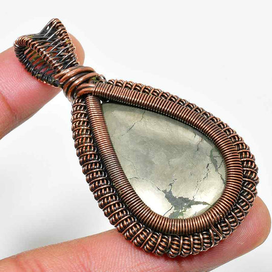 Gaia’s Tear – Handcrafted Copper Teardrop Pendant