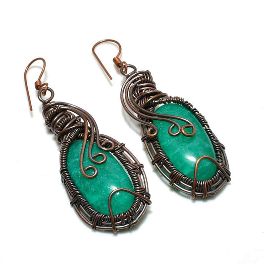 Tranquil Tide – Amazonite Copper Earrings