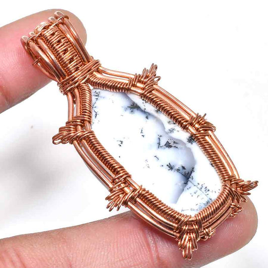 Terra’s Harmony – Copper-Wrapped Crystal Pendant