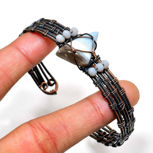 Chakra Veil – Oxidized Copper Gemstone Bracelet
