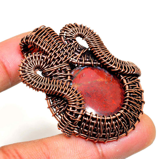 Earthen Harmony – Jasper & Oxidized Copper Pendant