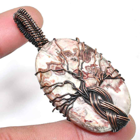 Nature’s Embrace – Jasper Copper Pendant