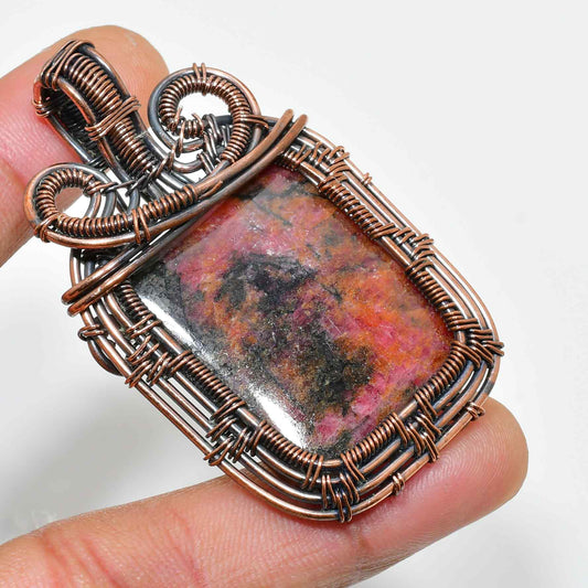 Earth’s Embrace – Copper-Wrapped Stone Pendant