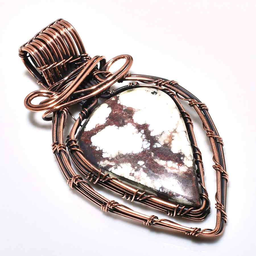 Terra’s Embrace – Oxidized Copper & Natural Stone Pendant