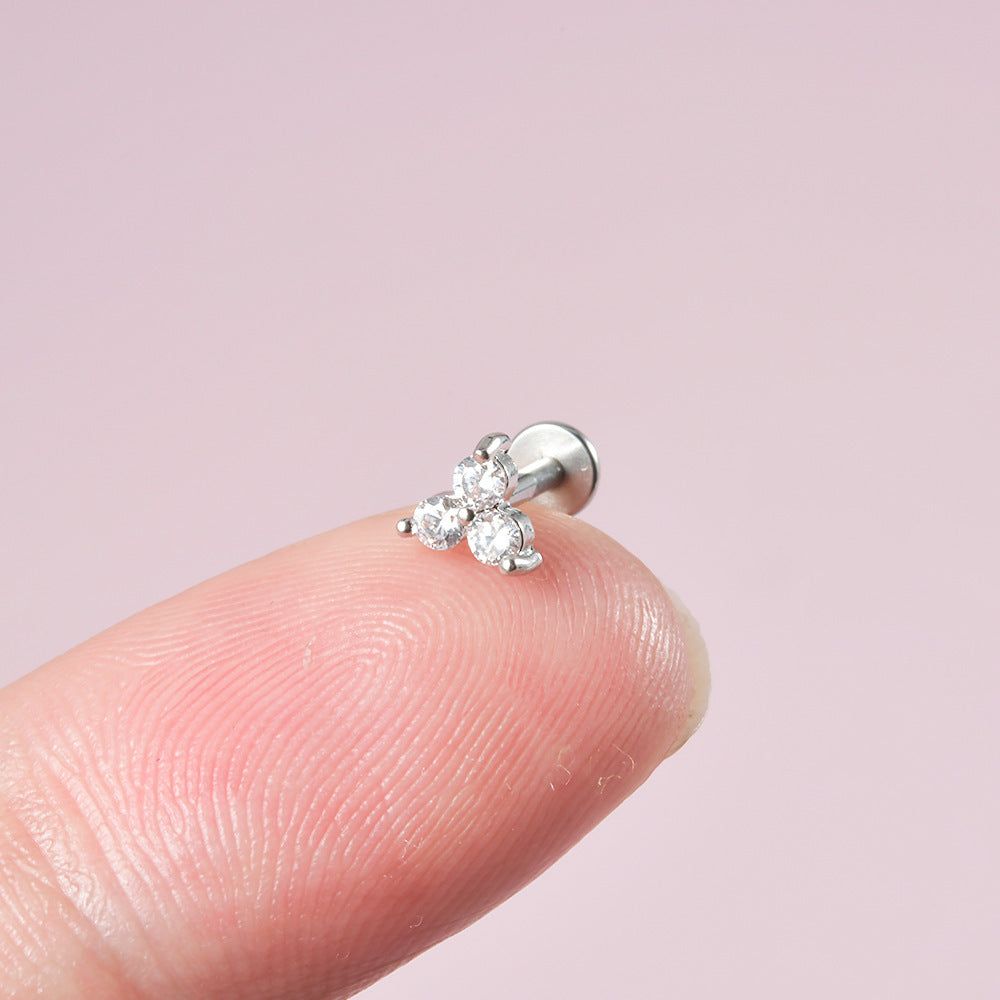 Threaded Edge Studs  - 925 Sterling Silver