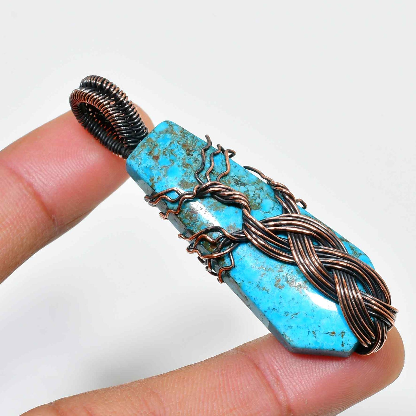 Luna’s Bough – Turquoise Tree of Life Pendant