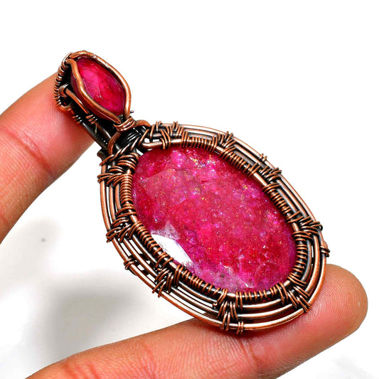 Radiant Bliss – Ruby Bronze Pendant