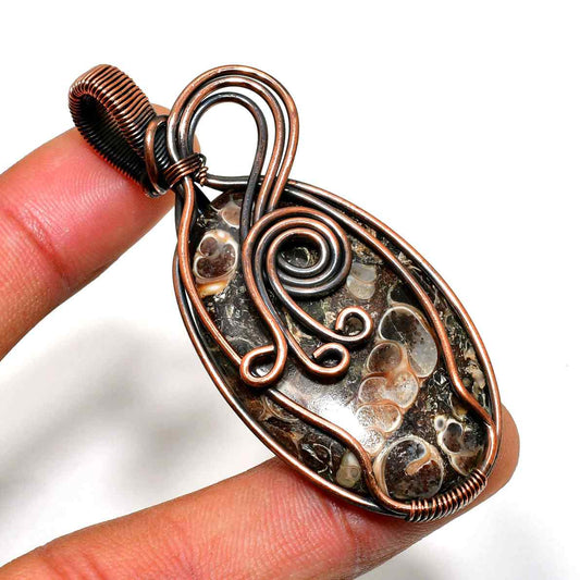 Aurora’s Harmony – Agate & Copper Pendant
