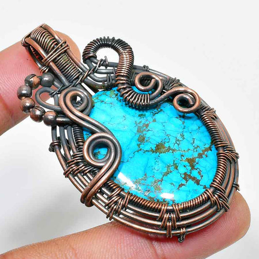 Tranquil Tide – Turquoise Copper Pendant