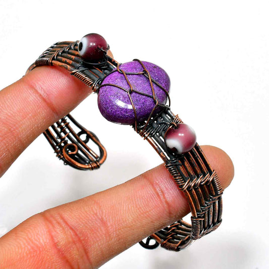 Mystic Cascade – Amethyst & Copper Bracelet