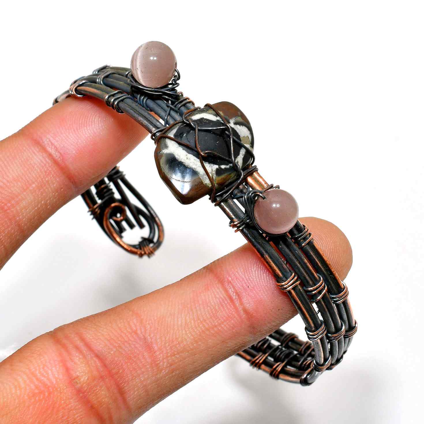 Serenity Shield – Black Tourmaline & Copper Bracelet