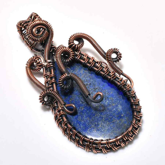 Ezra’s Veil – Lapis Lazuli Copper Pendant