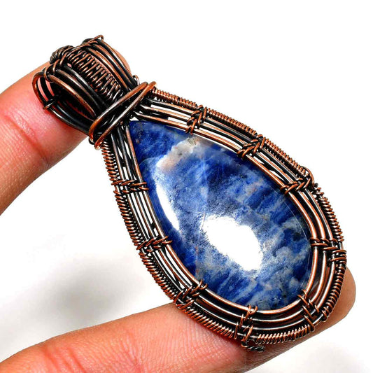 Azure Wisdom – Lapis Copper Pendant