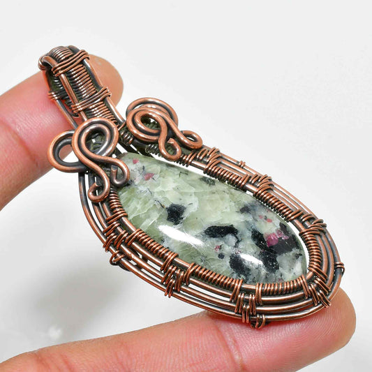 Gaia’s Muse – Copper-Wrapped Stone Pendant