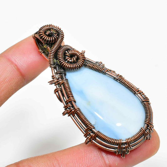 Marina’s Muse – Aquamarine Bronze Pendant