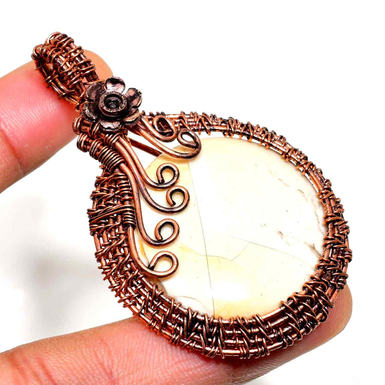 Gaia’s Embrace – Copper Quartz Pendant