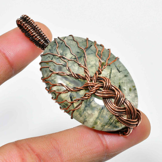 Serenity’s Embrace – Copper Wrapped Stone Pendant