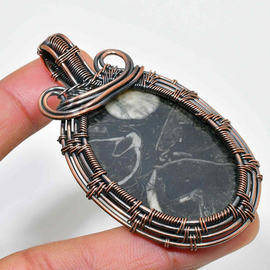 Earthsong – Copper Wrapped Stone Pendant