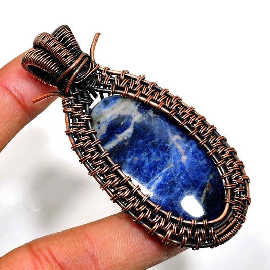Sage’s Serenity – Sodalite Copper Pendant