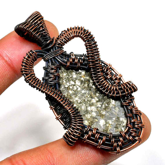 Earthsong Quartz – Copper Wire Pendant