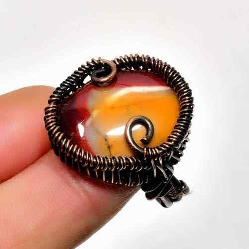 Ember’s Embrace – Dark Copper Agate Ring