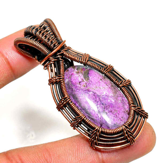 Ezra’s Veil – Amethyst & Copper Talisman