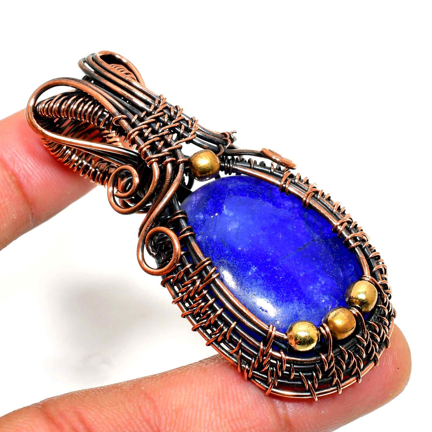 Azura’s Insight – Lapis Lazuli Copper Pendant