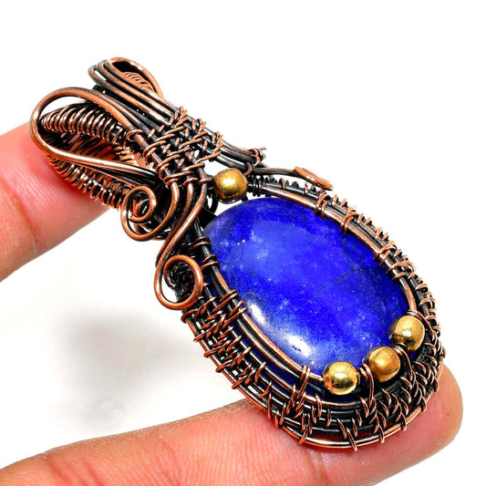 Azura’s Insight – Lapis Lazuli Copper Pendant