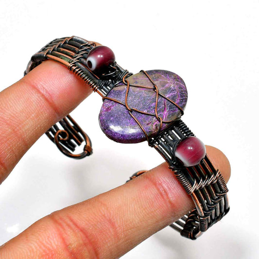 Luna’s Harmony – Amethyst Copper Cuff