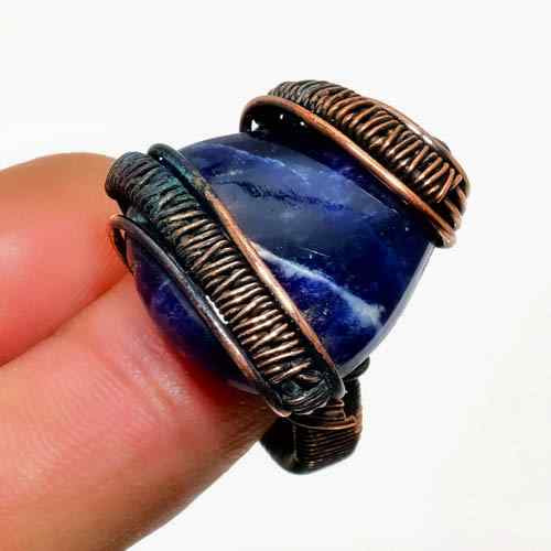 Harmony’s Embrace – Sodalite Copper Ring