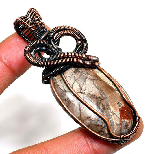 Earth’s Embrace – Jasper Copper Pendant