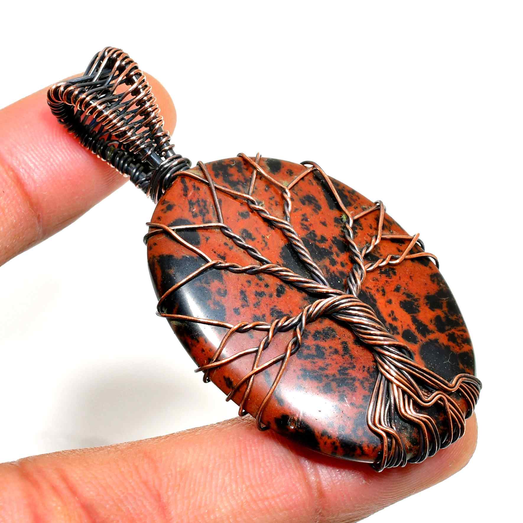 Gaia’s Root – Red Jasper Tree of Life Pendant