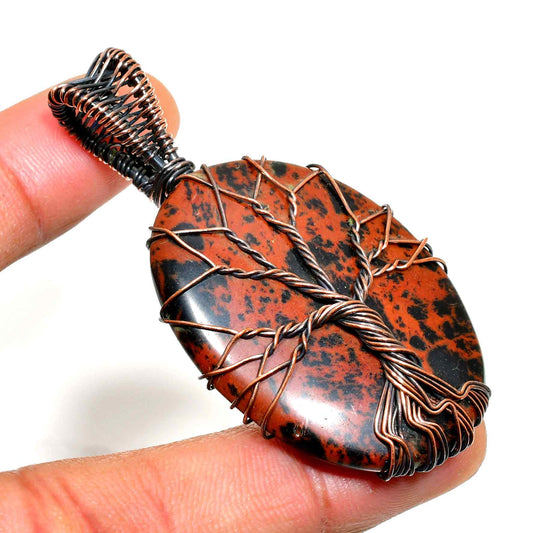 Gaia’s Root – Red Jasper Tree of Life Pendant