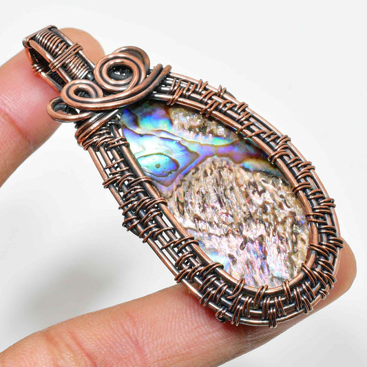 Ocean’s Embrace – Abalone & Copper Pendant