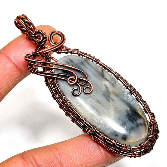 Gaia’s Grace – Oxidized Copper & Grounding Stone Pendant