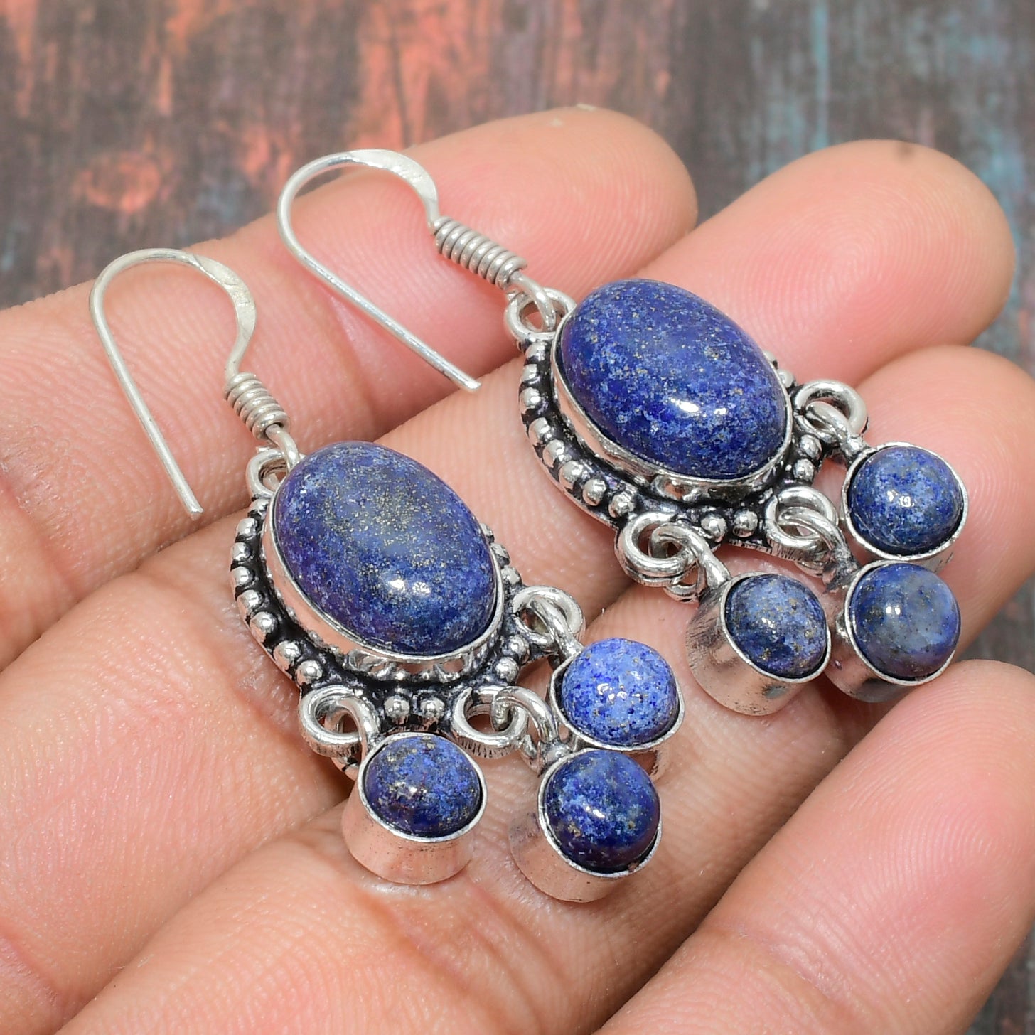 Azure Wisdom – Lapis Lazuli & Sterling Silver Earrings